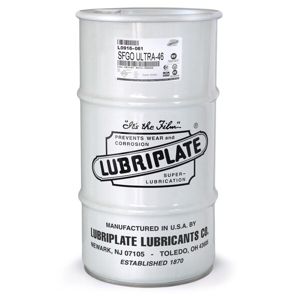 Lubriplate Sfgo Ultra 46, 1/4 Drum, H-1/Food Grade Synthetic Fluid For Compressors And Hydraulics, Iso-46 L0916-061 - main